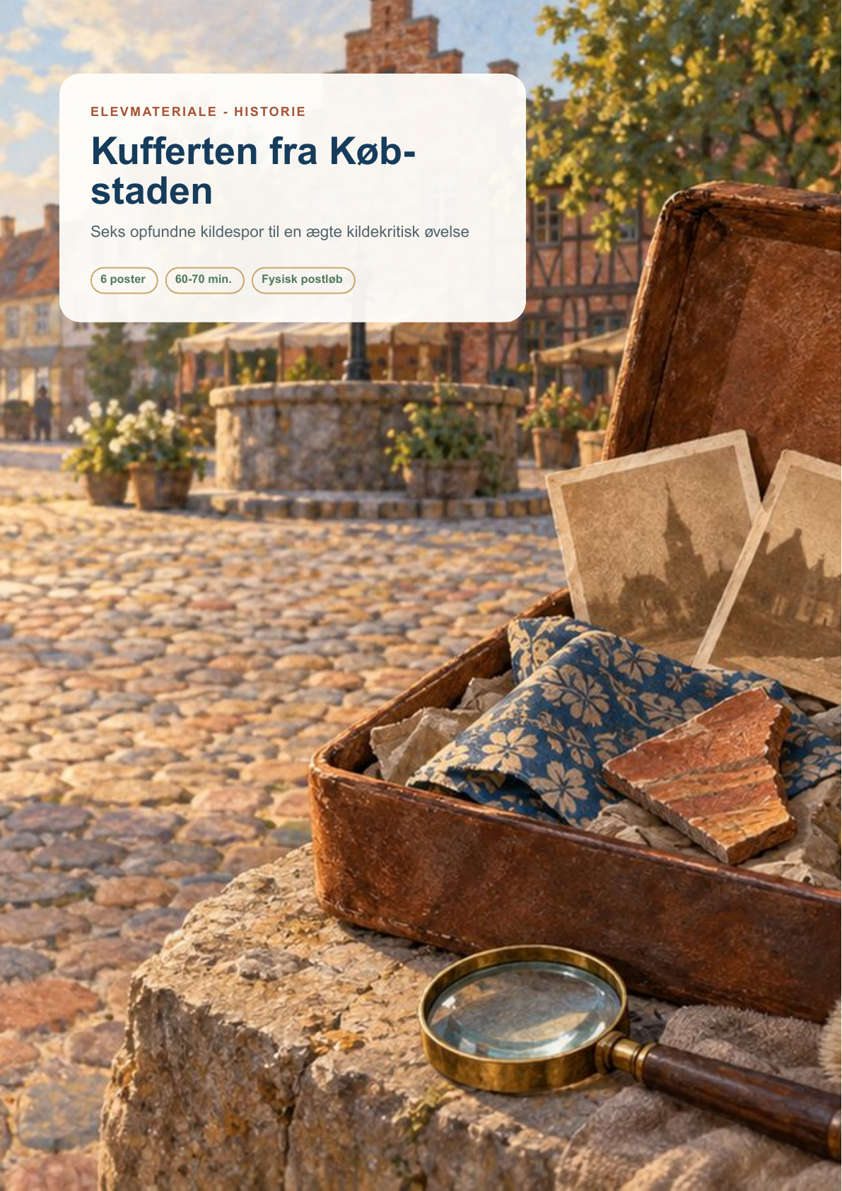 Forside af den facitfrie forhåndsvisning til Kufferten fra Købstaden.